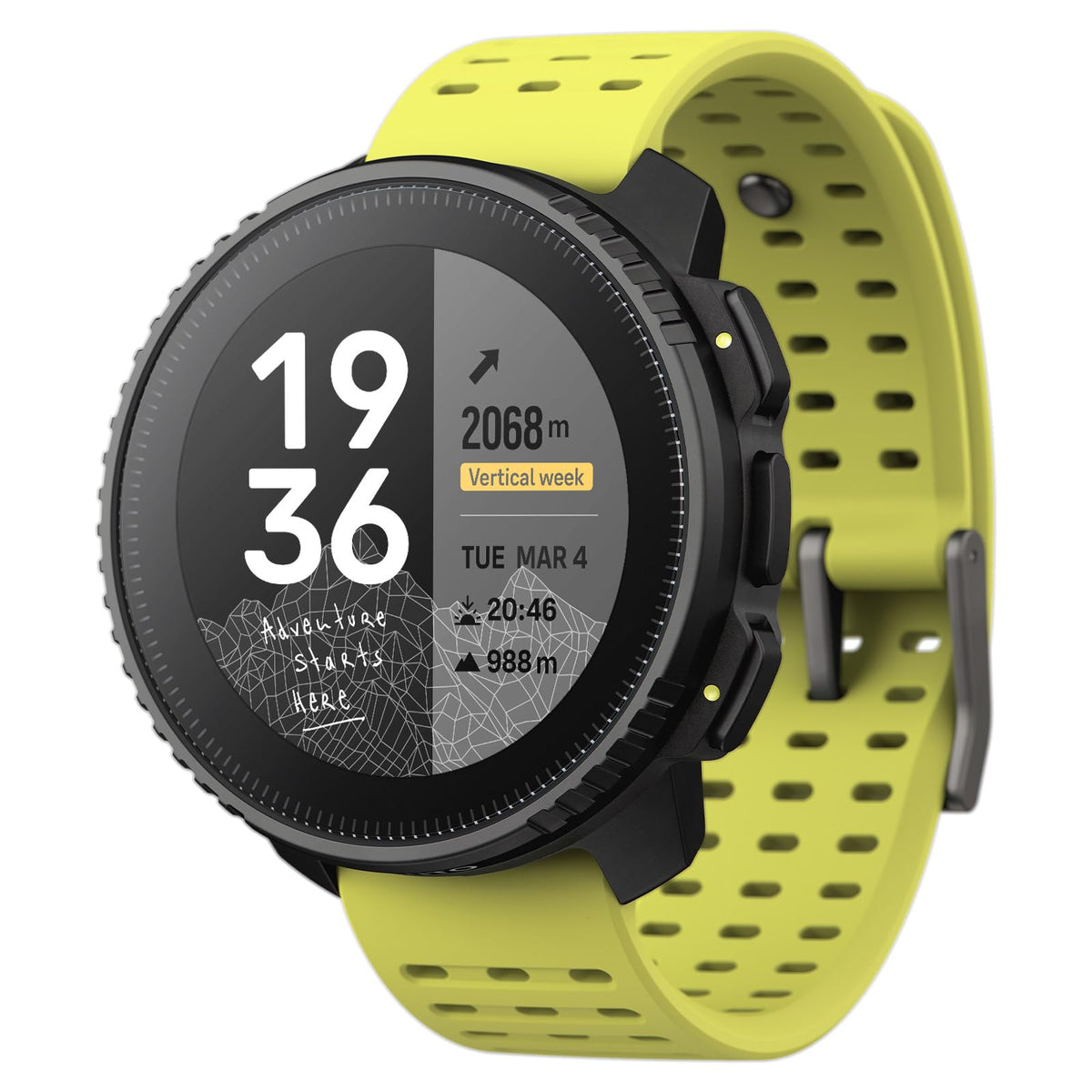 SUUNTO Vertical large display aiding trail navigation with clear visuals