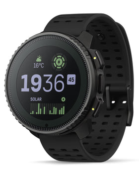 SUUNTO Vertical Solar watch front view—rugged steel build for outdoor adventures.