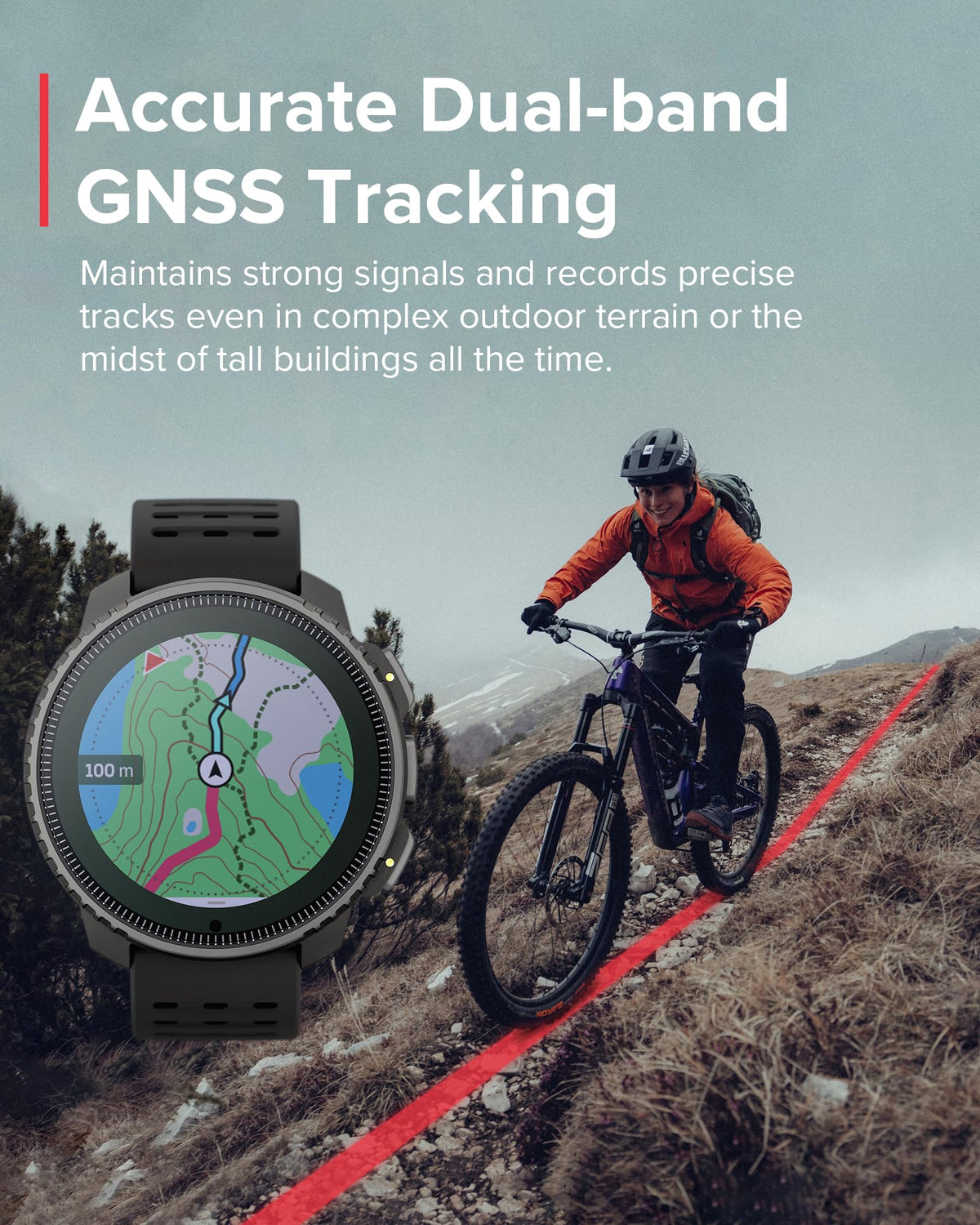 Offline maps allow navigation without a phone on SUUNTO Vertical Solar.