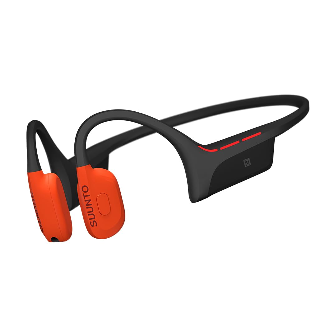 SUUNTO Wing 2 open-ear bone conduction for safe listening during runs.