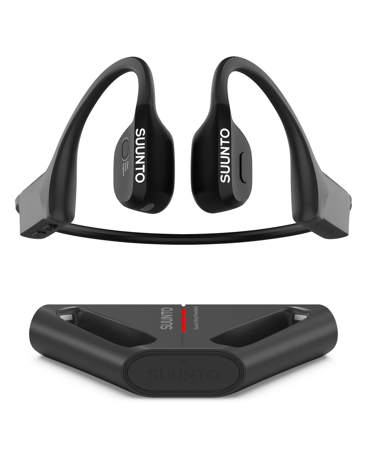 SUUNTO Wing front view showing frame and open-ear design and comfortable fit