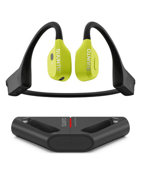 SUUNTO Wing open-ear bone conduction for safer outdoor listening.