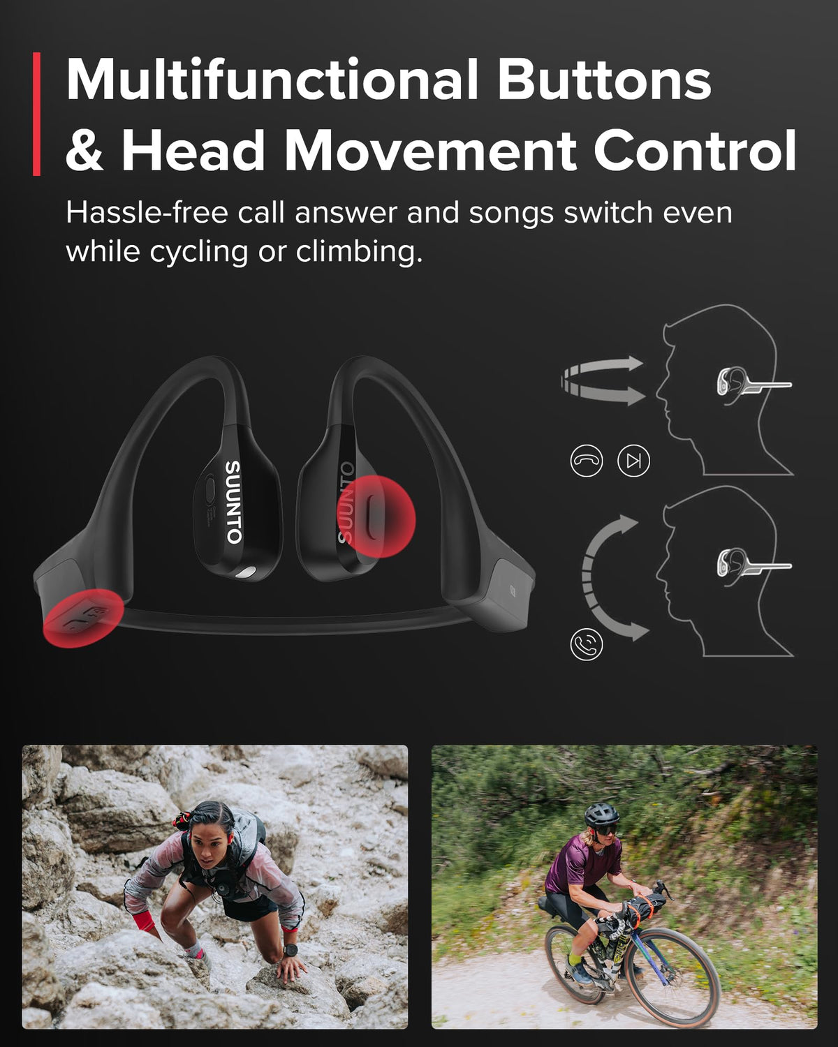 SUUNTO Wing worn by runner on trail showing situational awareness benefit