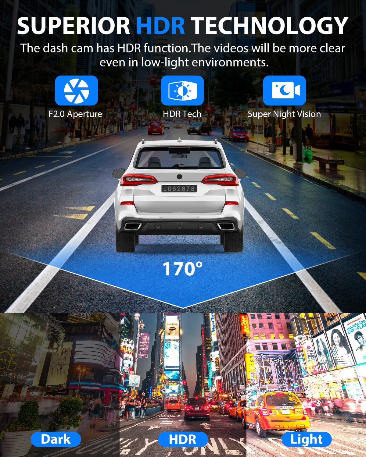 SUVCON dash cam easy installation for plug-and-play setup
