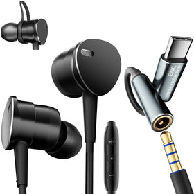 Suyuzrey wired headphones deliver deep bass for immersive music on the go.