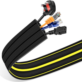 SUZALD cord cover front view showing three channels and length protects tripping
