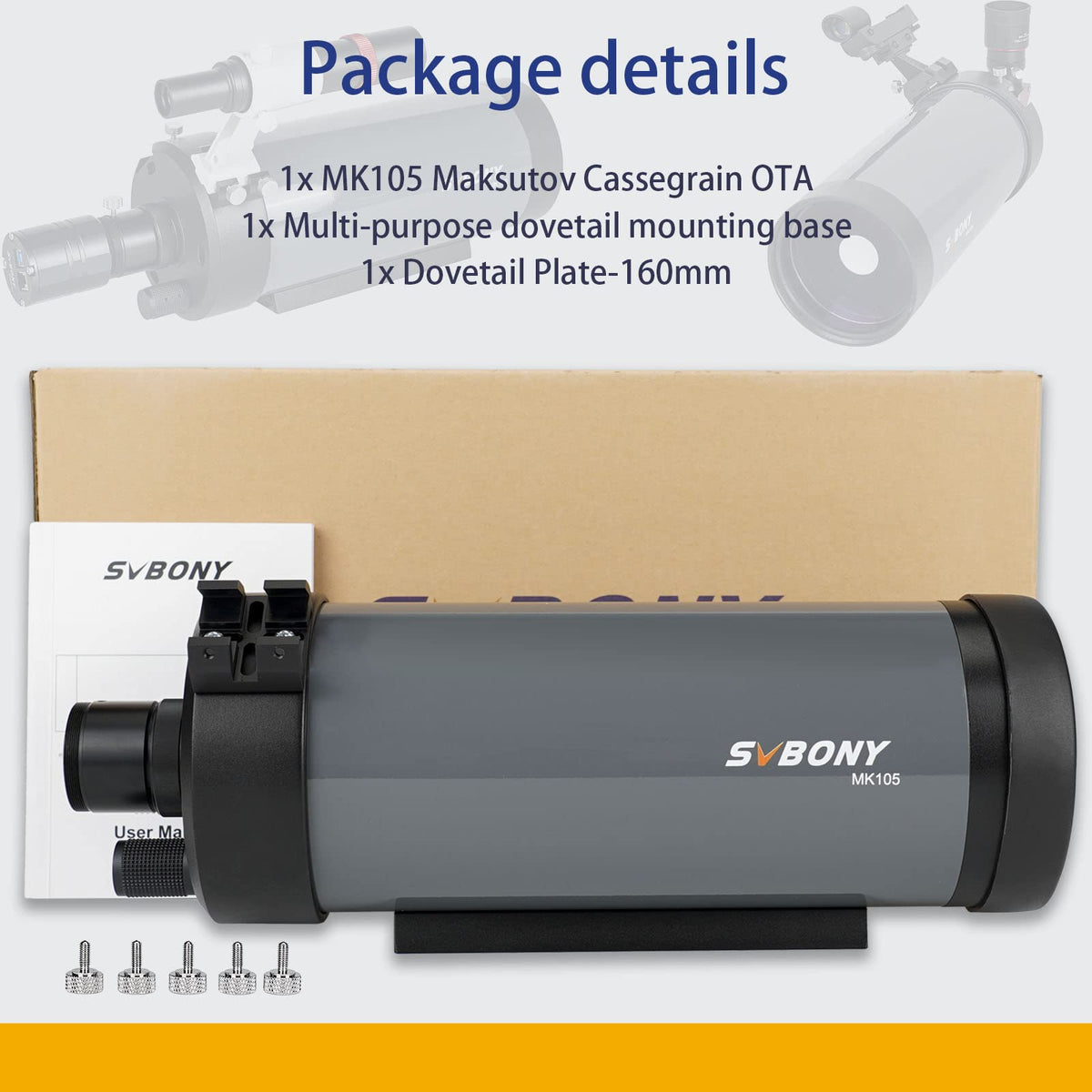 SVBONY MK105 extinction-tube design reduces stray light.