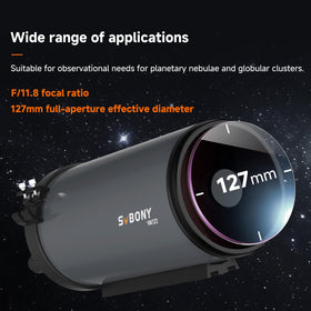 SVBONY MK127 demonstrates 127mm aperture for bright planetary viewing.