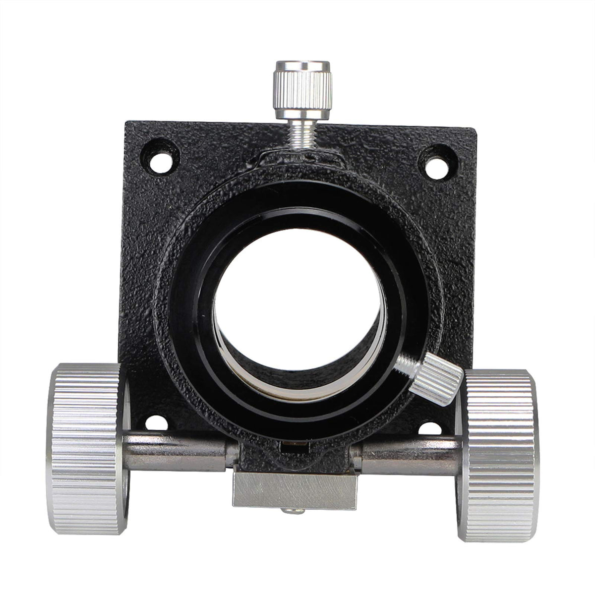 SVBONY angled view showing drawtube travel and adjustment range of 65mm