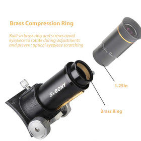 SVBONY dust cover attached to focuser protecting optics from dust and wear