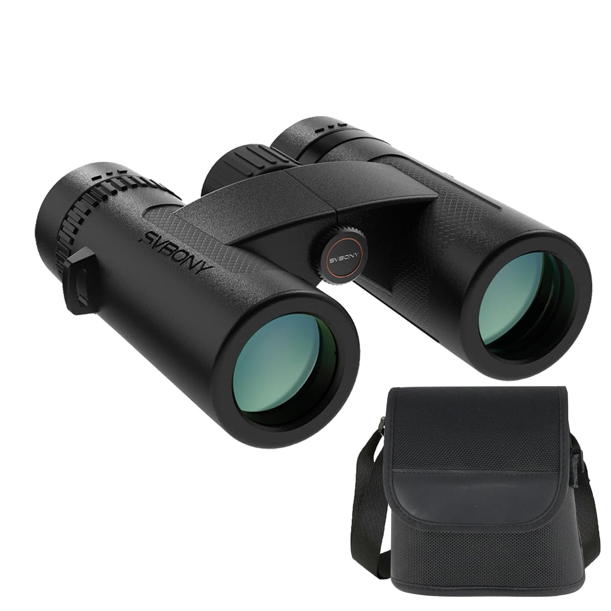 SVBONY SV202 8x32 ED binocular front view showing compact field-ready design.