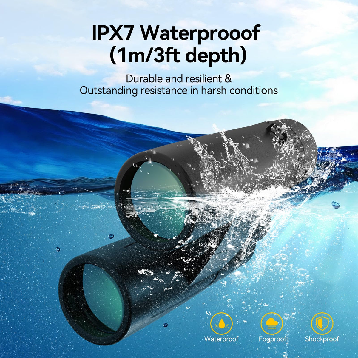 Rotating eyecups on SV202 ensure comfortable glasses wearers