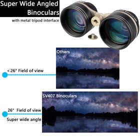 SVBONY SV407 42mm objective lens gathers more light for brighter views