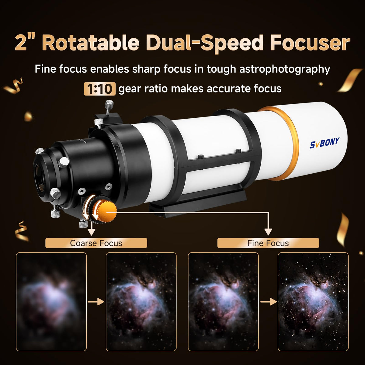 SVBONY SV48P 500mm focal length supports fast focusing and balanced views