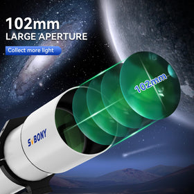 SVBONY SV48P assembly side view shows easy setup for stargazing sessions.