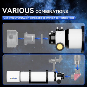 SVBONY SV48P field-flattener compatibility supports cleaner wide-field astrophotography.