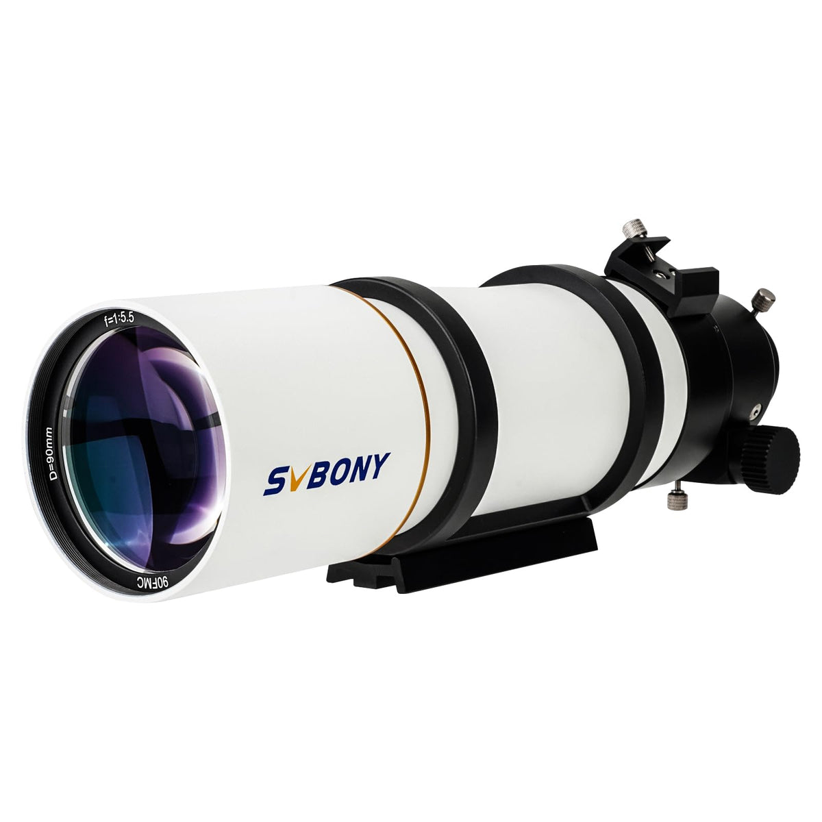 SVBONY SV48P front view showing 90 mm aperture for bright deep-sky observing