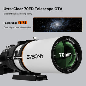 SVBONY SV503 ED glass reduces chromatic aberration for true colors