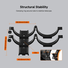 SVBONY SV503 stable mount clamp reduces vibration during use