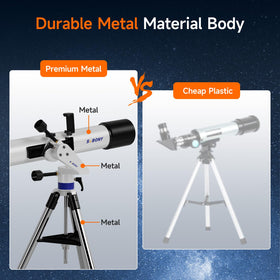 SVBONY SV520 shows a 90mm aperture for brighter, clearer celestial views.