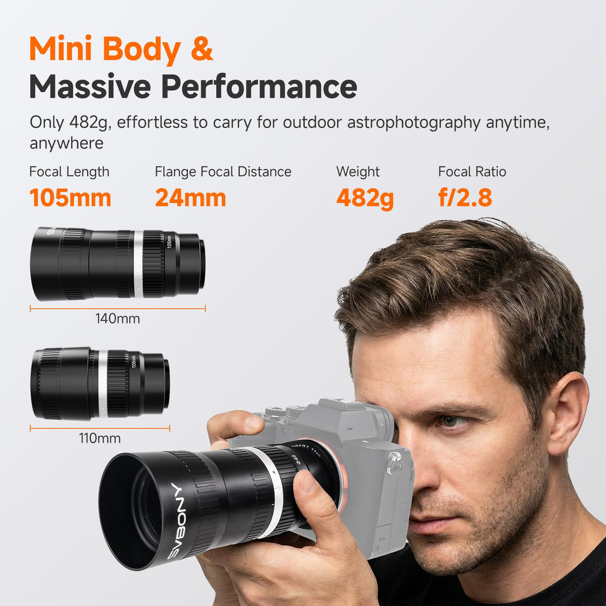 SVBONY SV535 APO 105mm focal length widens star-field framing from home