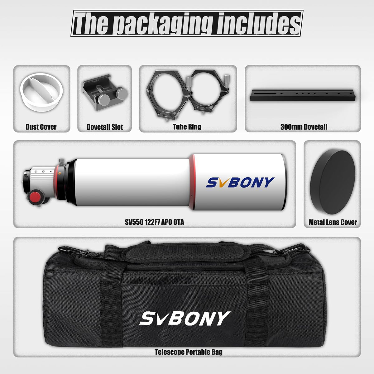 SVBONY SV550 2.5-inch focuser supports smooth, precise focusing in the field.