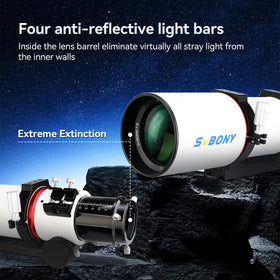 SVBONY SV550 includes 2.5-inch dual-speed focuser for precise focusing.