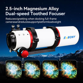 SVBONY SV550 back focus of 87 mm supports flexible imaging.