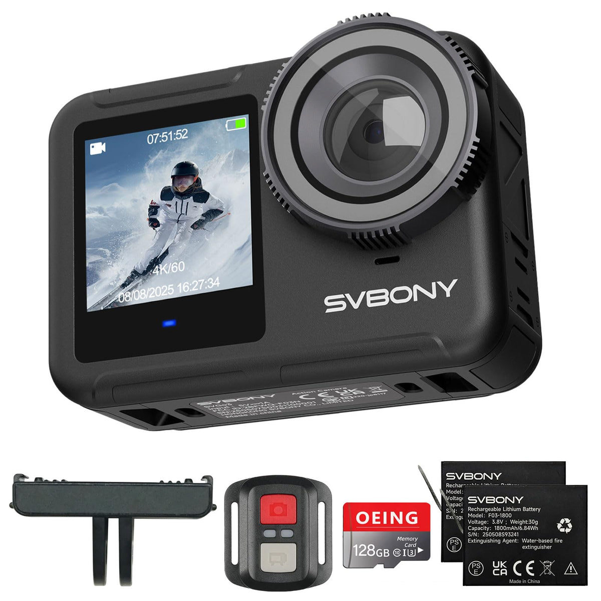 SVBONY SVGo3 front view for on-the-go action filming.
