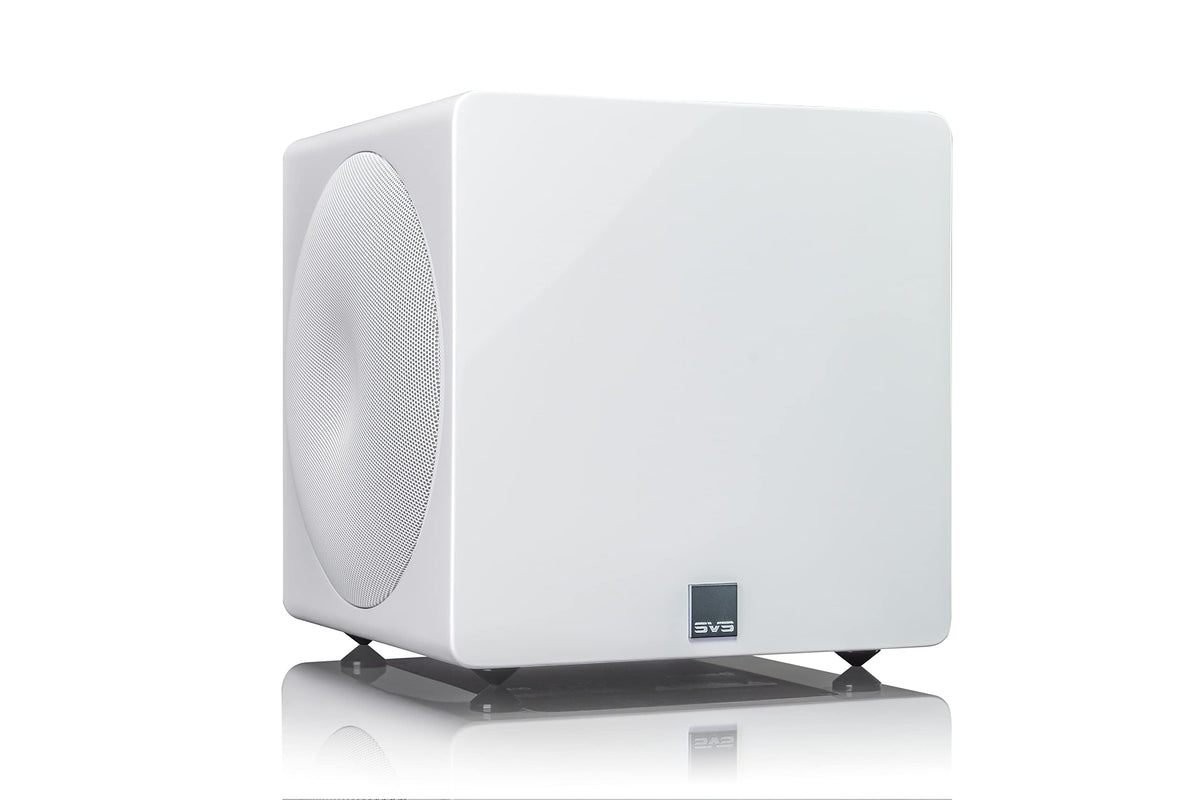 SVS 3000 Micro subwoofer front view delivers powerful bass for music and movies.
