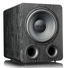SVS PB-1000 Pro with 12-inch driver delivering tight, room-filling bass.