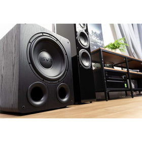 SVS PB-1000 Pro powered by Sledge STA-325D amplifier delivering high-current control.