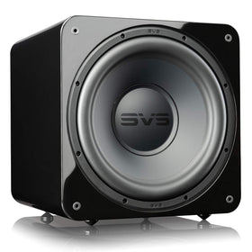 SVS SB-1000 Pro sealed subwoofer in piano gloss black delivering precise room-filling bass.