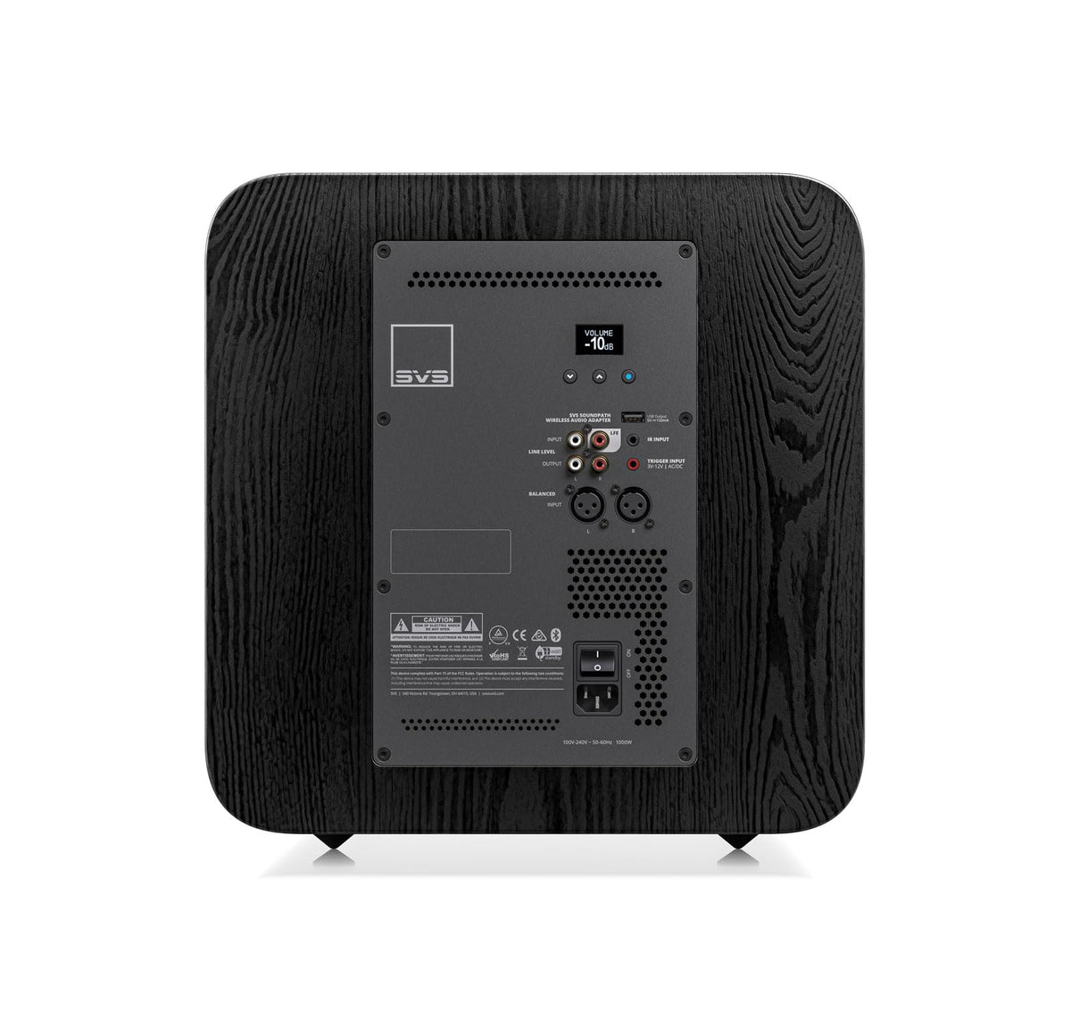 SVS SB-3000 R Evolution black ash finish close-up conveys premium build.