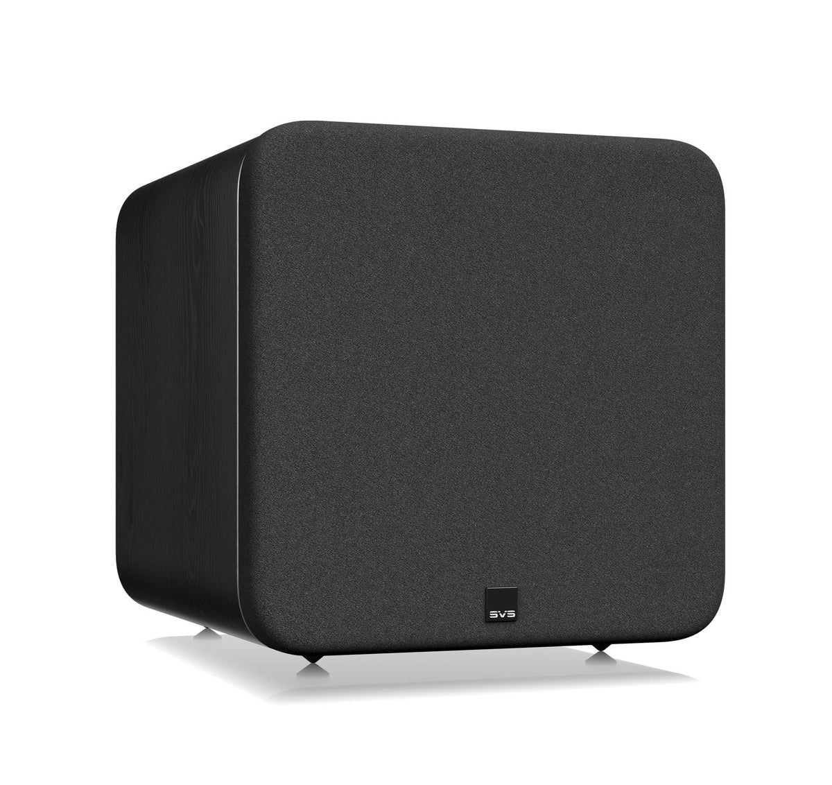 SVS SB-3000 R Evolution side profile shows compact footprint and sturdy black ash finish.