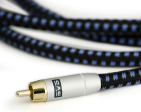 SVS SoundPath interconnect jacket showing cotton-braided exterior for durability and handling