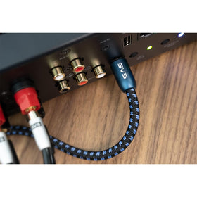 SVS cable held in hand for scale showing compact 1m length convenience