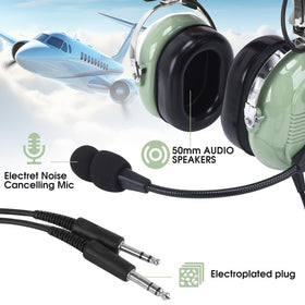 Foldable, reinforced-cable SVXSODA headset for easy storage after flights.