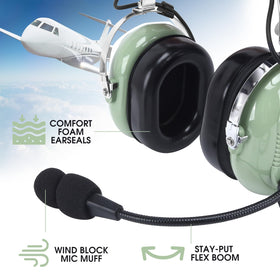 Memory foam ear cushions on SVXSODA headset deliver all-day comfort.
