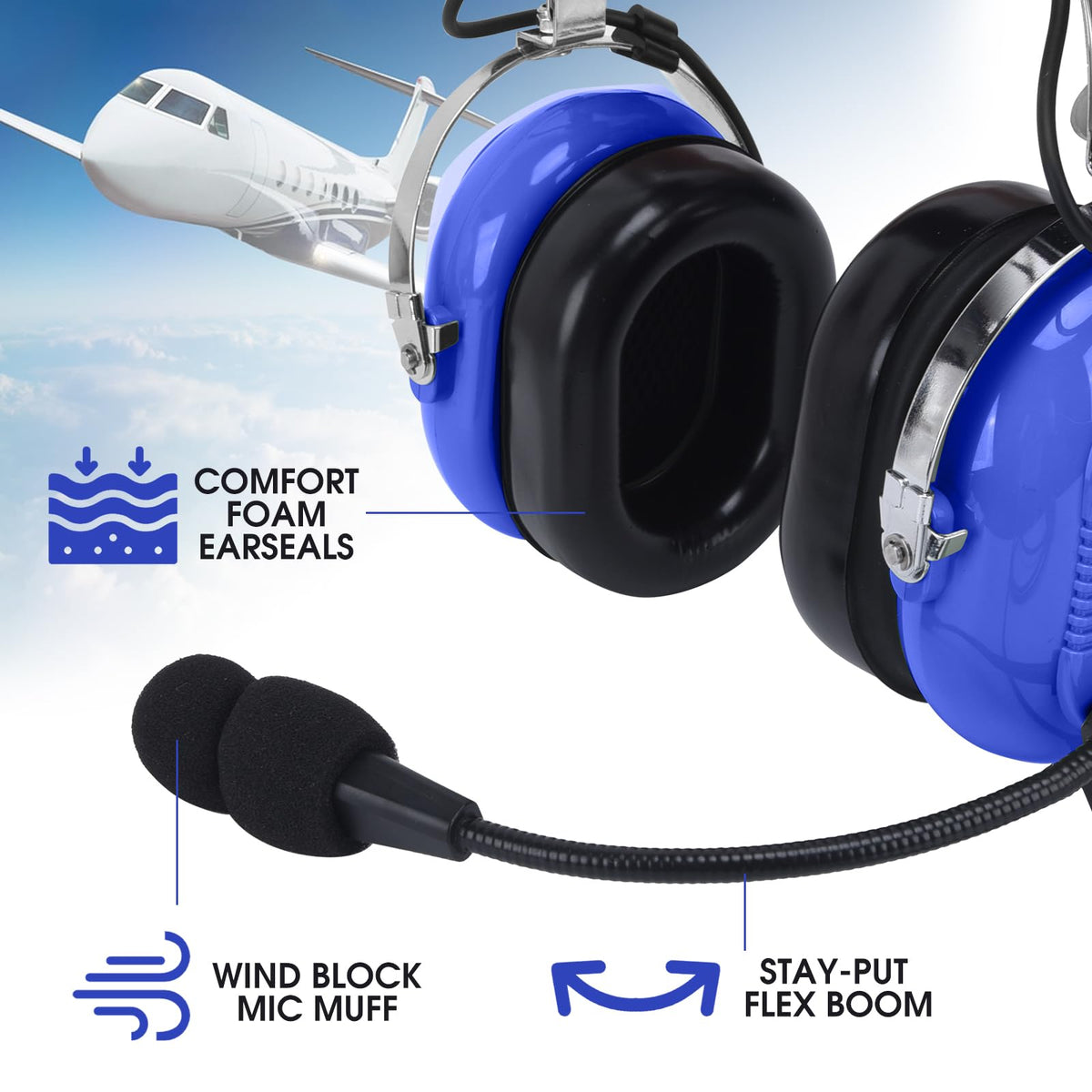 SVXSODA boom microphone detail for clear cockpit communication
