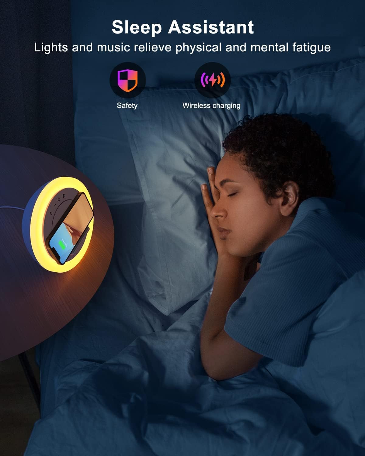 Swarmir closeup of control buttons for easy volume and mode changes benefit
