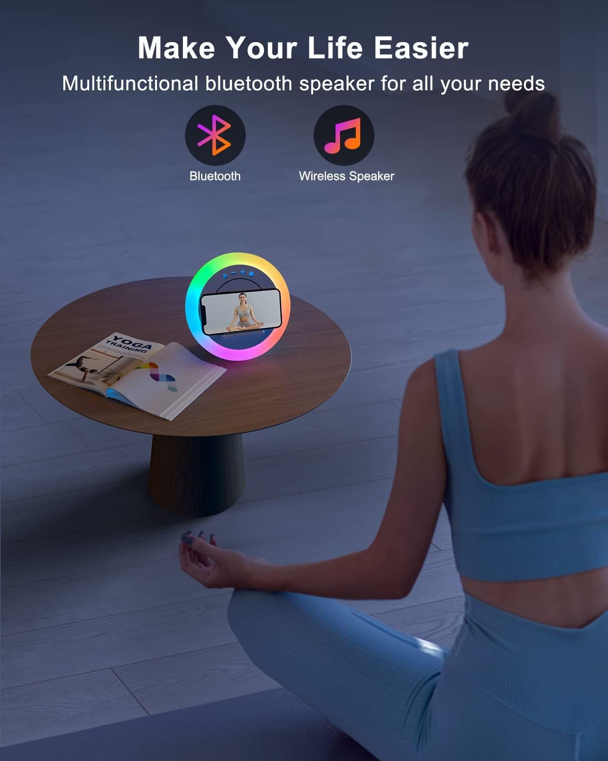 Swarmir wireless charging with phone on silicone stand for convenient charging while viewing