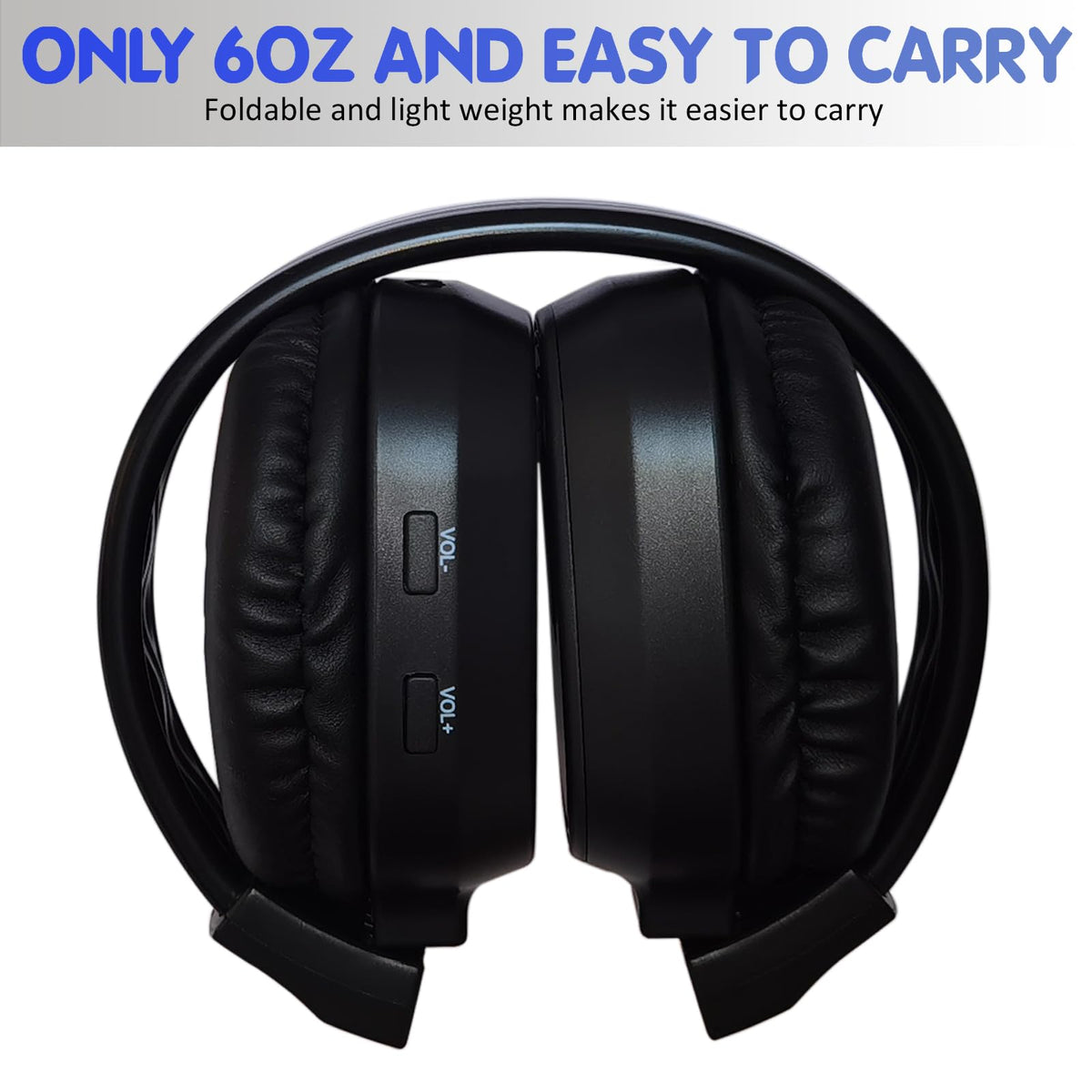 SWDSTP battery-powered headsets run on two AAA batteries for portable listening.