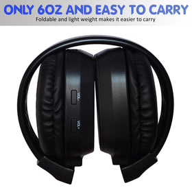 SWDSTP battery-powered headsets run on two AAA batteries for portable listening.