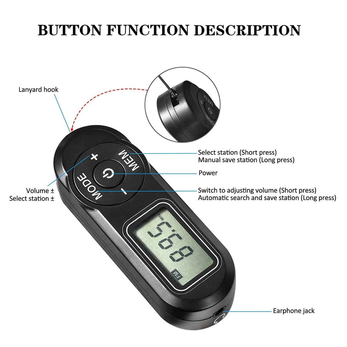 SWDSTP compact pocket-size radio fits easily in your bag.