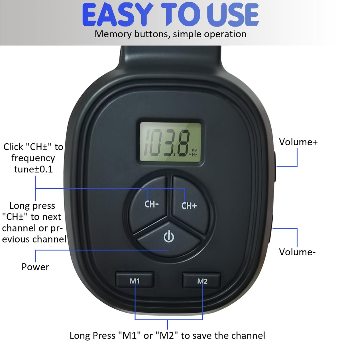 SWDSTP headset worn during a walk or jog provides clear stereo sound outdoors.