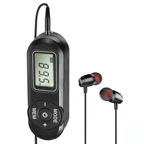 SWDSTP personal portable FM radio front view for on-the-go listening.