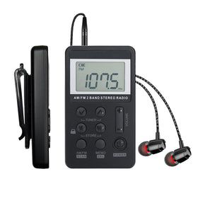 SWDSTP pocket radio with LCD display for quick tuning on the go.