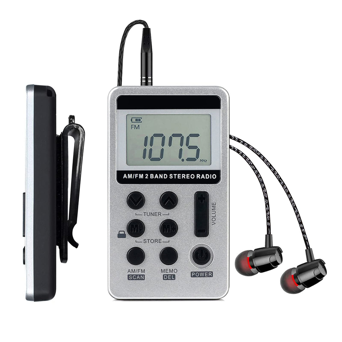 SWDSTP portable radio with digital tuning display for stable reception on the go.