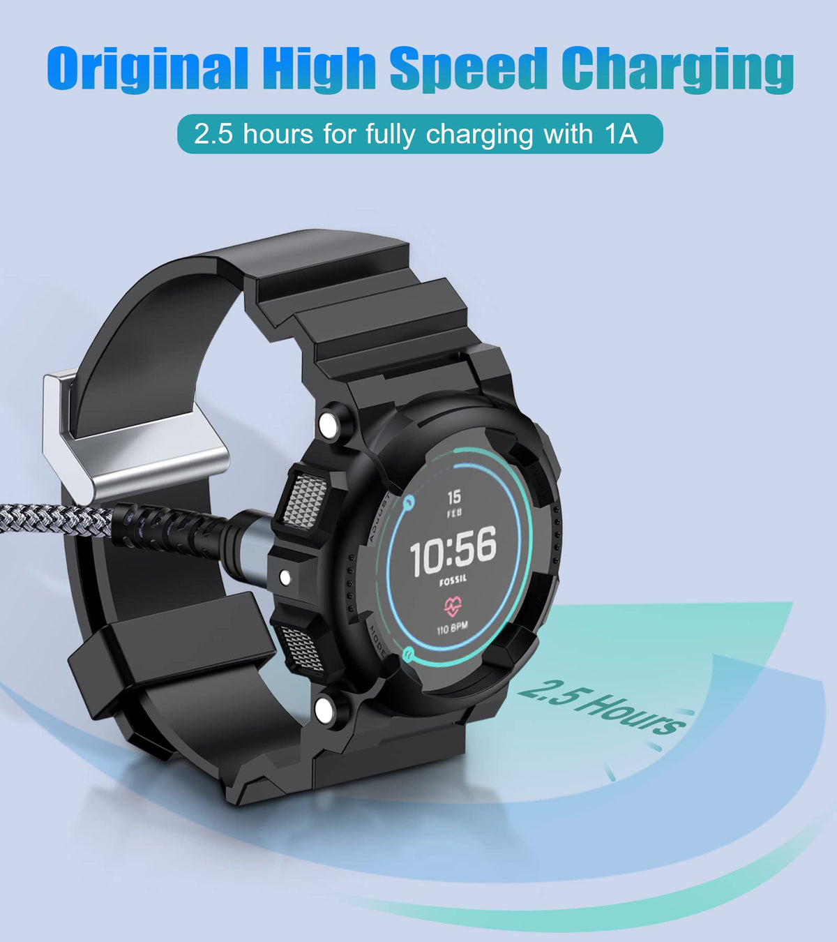 sweguard 4ft cable laid out to show length for comfortable couch charging